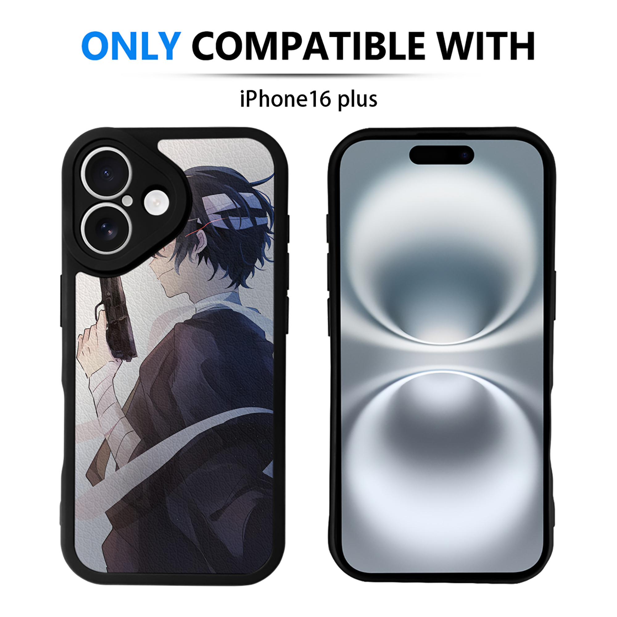 （画像用） 文豪ストレイドッグス Bungo Stray Dogs 【iPhone 16シリーズ対応】シリコンスマホケース（レザー調） 材質：シリコン